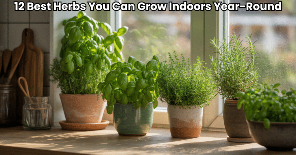 herbs you can grow indoors year-round in kitchen pots with sunlight