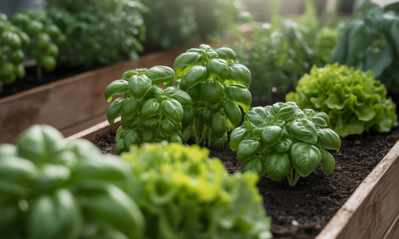 nutrient-rich soil for herbs and greens
