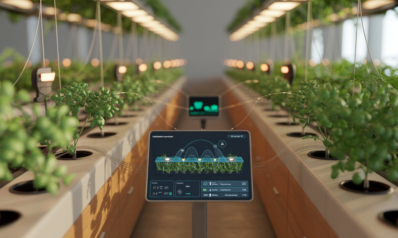 how an ai indoor gardening system optimizes light water and nutrients