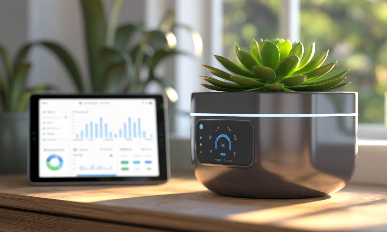 smart planters with cloud analytics tracking plant growth