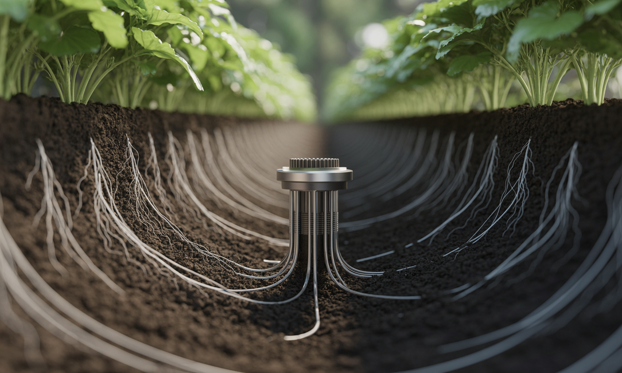 soil sensors used for automated fertigation
