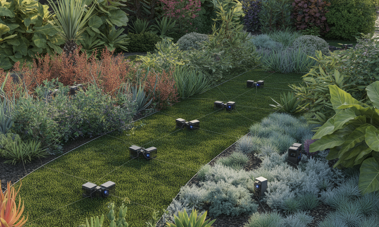 garden microclimate data tracked by multi-parameter garden sensors